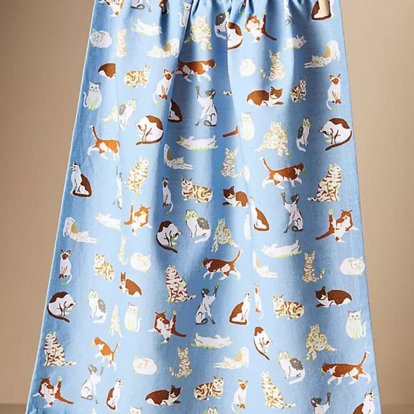 Anthropologie Anthropologie CAT LOVE Dish Towel Blue Animal Lover Gift dopamine happy refresh